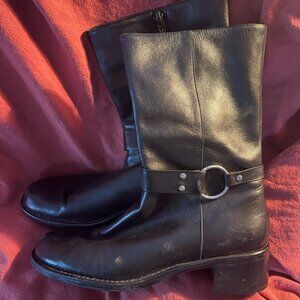 Enzo Angiolini Leather Riding Boots Size 9